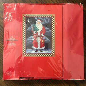 Vintage Inspired Santa Clause Christmas 20 Cards & Envelopes American Greetings